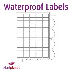 Matt White Polyester Labels For Laser Printers, 1 per sheet, 210 x 297mm, LP1/210 MWP