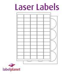 Matt White Polyester Labels For Laser Printers, 21 per sheet, 63.5 x 38.1mm, LP21/63 MWP