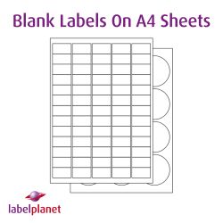 Paper Labels, 4 White Labels Per Sheet, 99.1 x 139mm, LP4/99