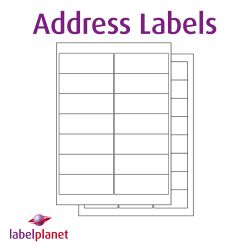 Paper Labels, 65 White Labels Per Sheet, 38.1 x 21.2mm, LP65/38