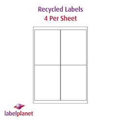 Recycled Labels, 4 Per Sheet, 99.1 x 139mm, LP4/99 RCY