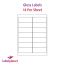 Laser Gloss White Labels, 14 per sheet, 99.1 x 38.1mm, LP14/99 GW