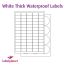 Matt White Polyethylene Labels For Inkjet/Laser Printers, 65 per sheet, 38.1 x 21.2mm, LP65/38 MWPE