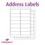 Paper Labels, 65 White Labels Per Sheet, 38.1 x 21.2mm, LP65/38