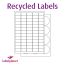 Recycled Labels, 65 Per Sheet, 38.1 x 21.2mm, LP65/38 RCY