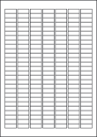 Gloss Clear Polyester Labels For Laser Printers, 189 per sheet, 25.4 x 10mm, LP189/25 GTP