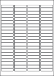 Gloss Clear Removable Polyester Labels For Laser Printers, 84 per sheet, 46 x 11.1mm, LP84/46 GTR