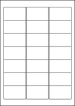 Laser Matt Transparent Polyester Labels, 21 per sheet, 63.5 x 38.1mm, LP21/63 MTP