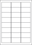 Laser Removable Clear Polyester Labels, 24 per sheet, 63.5 x 33.9mm, LP24/63 GTR