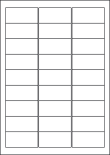 Laser Removable Clear Polyester Labels, 27 per sheet, 63.5 x 29.6mm, LP27/63 GTR