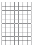 Laser Removable Clear Polyester Labels, 70 per sheet, 25mm, LP70/25SQ GTR