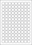 Matt White Polyolefin Labels For Inkjet/Laser Printers, 117 per sheet, 19mm diameter, LP117/19R MWPO