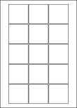 Matt White Polyolefin Labels For Inkjet/Laser Printers, 15 per sheet, 51 x 51mm, LP15/51SQ MWPO