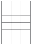 Matt White Polyolefin Labels For Inkjet/Laser Printers, 18 per sheet, 63.5 x 46.6mm, LP18/63 MWPO