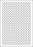 Matt White Polyolefin Labels For Inkjet/Laser Printers, 216 per sheet, 13mm diameter, LP216/13R MWPO