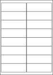 Matt White Removable Polyester Labels For Laser Printers, 16 per sheet, 99.1 x 33.9mm, LP16/99 MWR