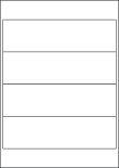 Matt White Removable Polyester Labels For Laser Printers, 4 per sheet, 200 x 60mm, LP4/200 MWR