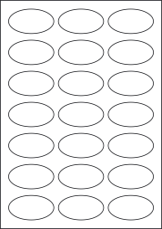 Gloss Clear Polyester Labels For Laser Printers, 21 per sheet, 60 x 34mm, LP21/60OV GTP