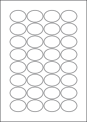 Gloss Clear Polyester Labels For Laser Printers, 32 per sheet, 40 x 30mm, LP32/40OV GTP