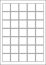 Gloss Clear Removable Polyester Labels For Laser Printers, 35 per sheet, 37mm, LP35/37SQ GTR