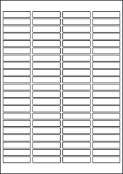 Gloss Clear Removable Polyester Labels For Laser Printers, 84 per sheet, 46 x 11.1mm, LP84/46 GTR