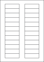 Gloss White Polyester Labels For Laser Printers, 24 per sheet, 72 x 21.15mm, LP24/72 GWP