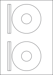 Laser Gloss White Labels For CDs/DVDs, 116mm, LPCD116 GW