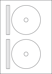 Laser Gloss White Labels For CDs/DVDs, 117mm, LPCD117 GW