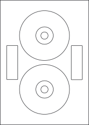 Laser Gloss White Labels For CDs/DVDs, 118mm, LPCD118N GW