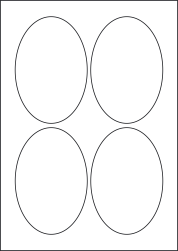 Laser Removable Clear Polyester Labels, 4 per sheet, 90 x 135mm, LP4/90OV GTR