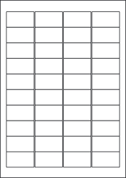 Laser Removable Clear Polyester Labels, 40 per sheet, 45.7 x 25.4mm, LP40/45 GTR