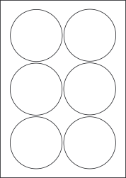 Matt White Polyethylene Labels For Inkjet/Laser Printers, 6 per sheet, 88mm diameter, LP6/88R MWPE