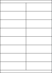 Matt White Polyolefin Labels For Inkjet/Laser Printers, 16 per sheet, 105 x 34.95mm, LP16/105S MWPO