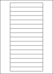 Matt White Polyolefin Labels For Inkjet/Laser Printers, 16 per sheet, 145 x 17mm, LP16/145 MWPO