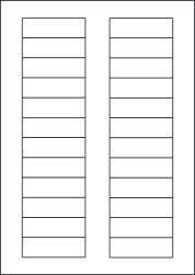 Matt White Polyolefin Labels For Inkjet/Laser Printers, 24 per sheet, 72 x 21.15mm, LP24/72 MWPO