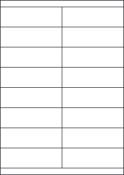 Matt White Removable Polyester Labels For Laser Printers, 16 per sheet, 105 x 34.95mm, LP16/105S MWR